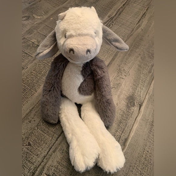 Cow Stuffed Animal, 15in, NWT, white and gray colors, super soft! - Picture 1 of 3